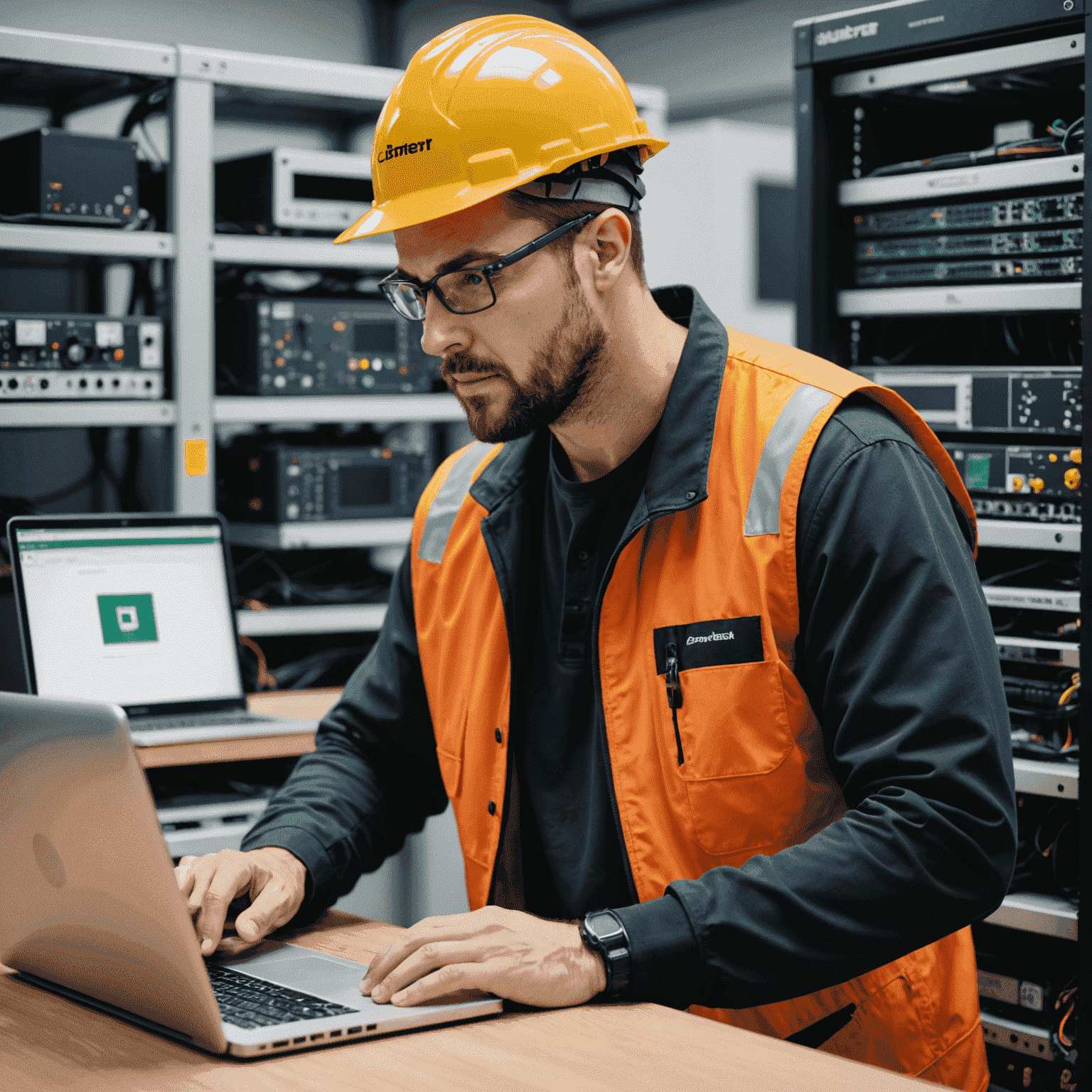 Image montrant un technicien utilisant Advanced IP Scanner sur un ordinateur portable pour résoudre des problèmes de réseau
